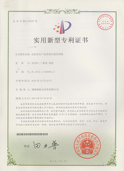 Non-woven fabric line weight online detector