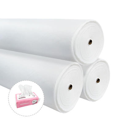 Spunlace fabric China manufacturer 40 gsm 50cm width cotton wet wipes